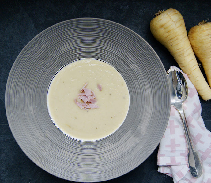 Velouté de panais au jambon cuit