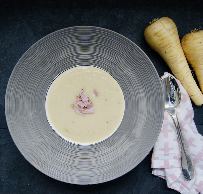 Velouté de panais au jambon cuit