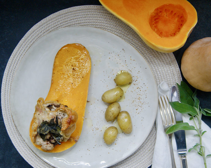 Poulet, butternut et sauge