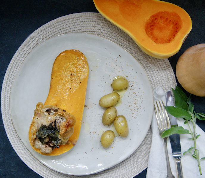 Poulet, butternut et sauge