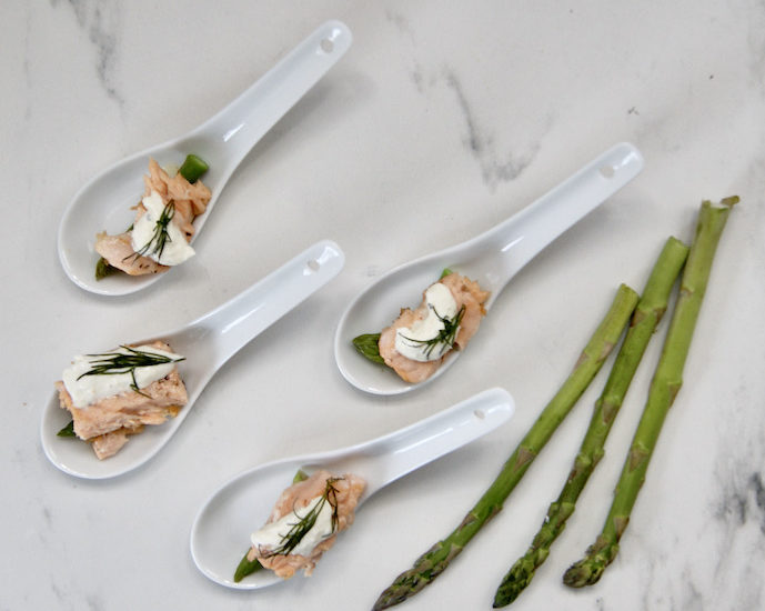 Bouchée asperge et saumon