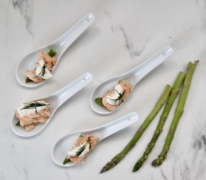 Bouchée asperge et saumon