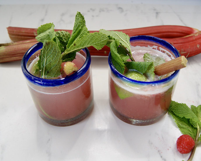 Mojito à la rhubarbe