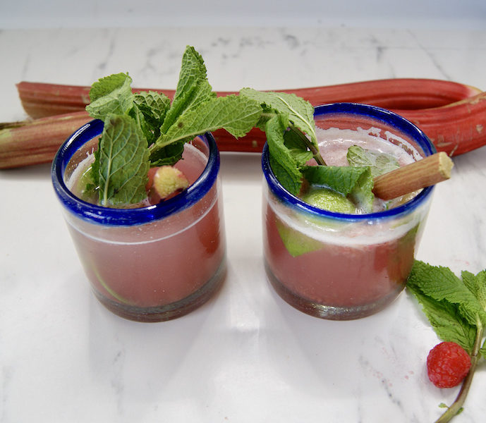 Mojito à la rhubarbe