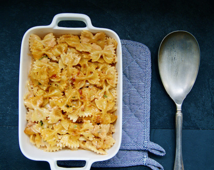 Gratin de farfalle alle cinque pi