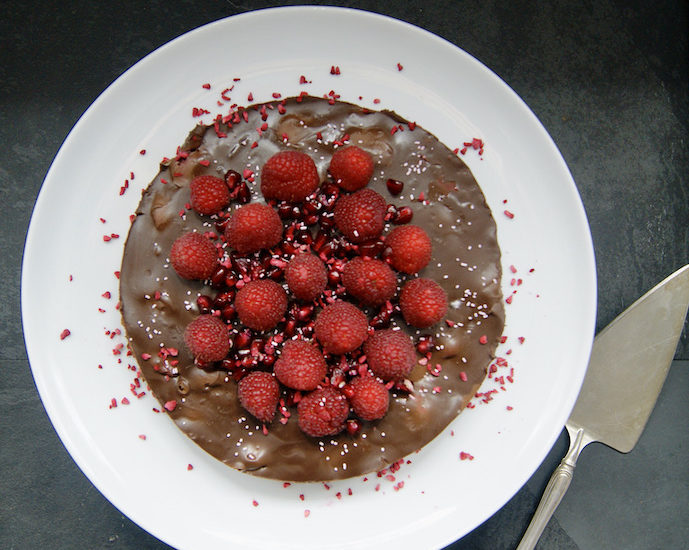 Tarte croustillante chocolat-framboises
