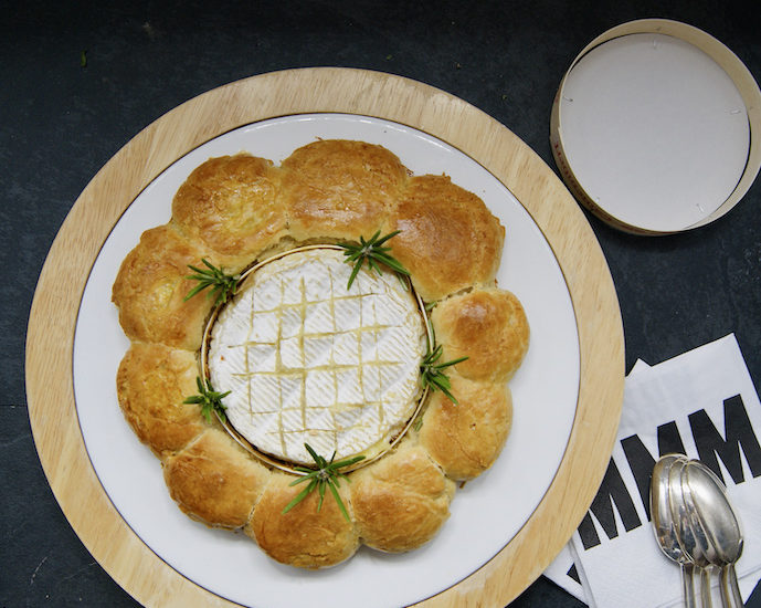 Couronne de pain brioché et camembert fondant