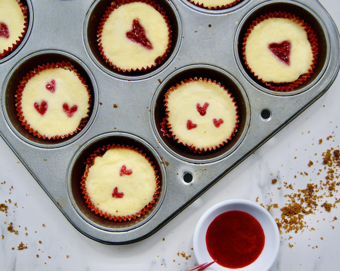 Mini-cheesecake de Saint Valentin