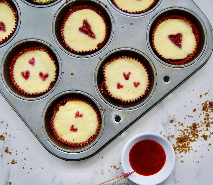 Mini-cheesecake de Saint Valentin