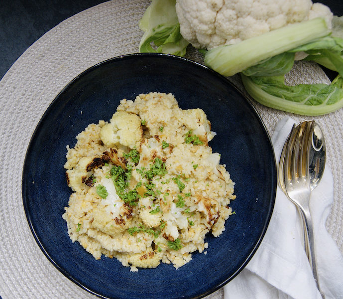 Risotto d&rsquo;orge au chou-fleur rôti
