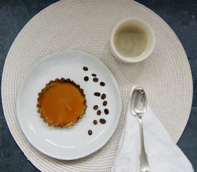 Tarte panna cotta au café