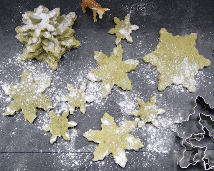 Flocons de neige au thé matcha