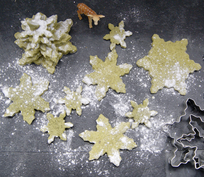 Flocons de neige au thé matcha