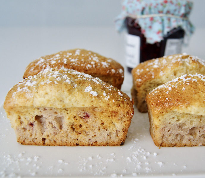 Mini-cakes vanille-fraise