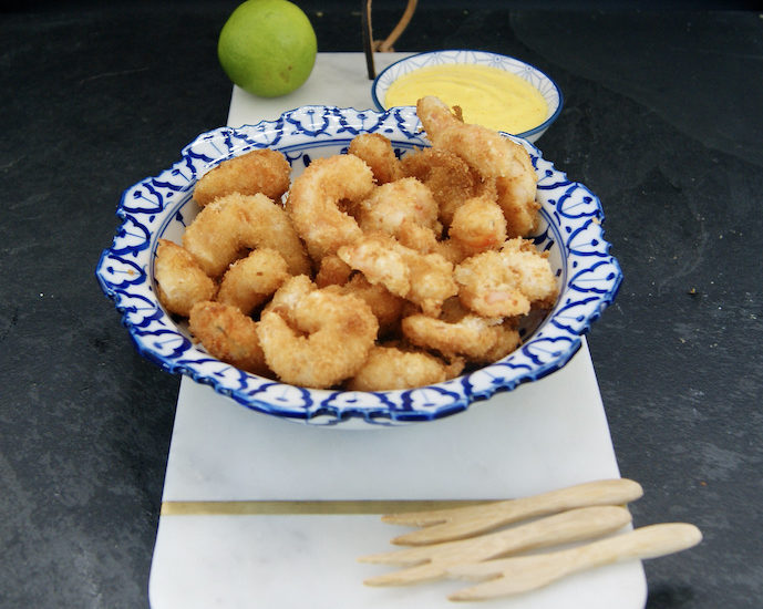 Crevettes panées à la noix de coco