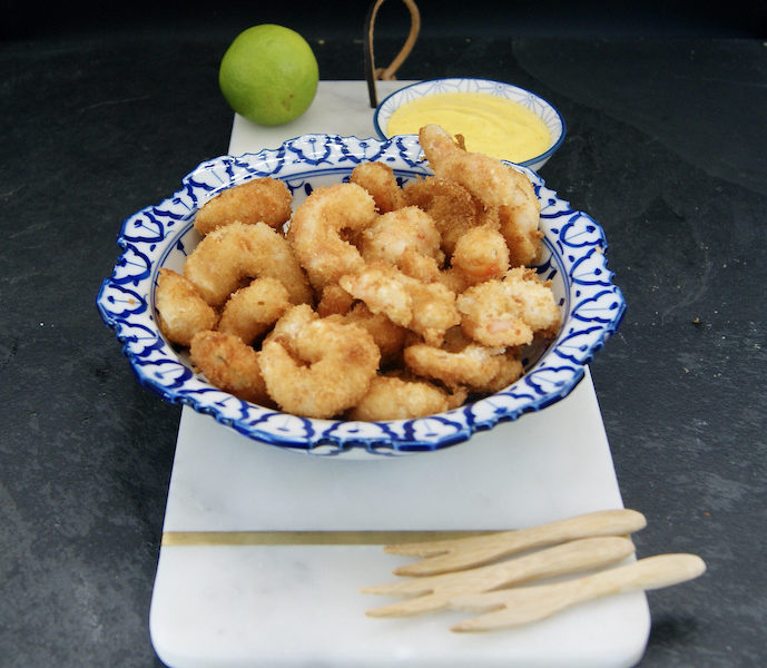 Crevettes panées à la noix de coco
