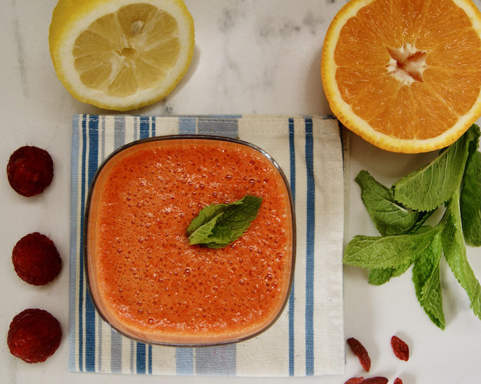 Jus de fruits aux baies de Goji