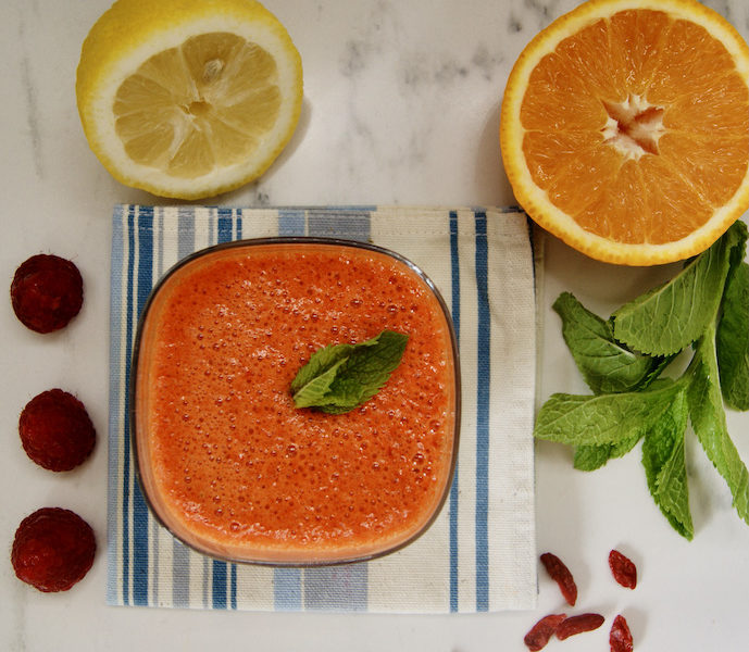 Jus de fruits aux baies de Goji