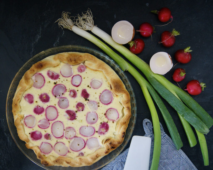 Quiche aux radis