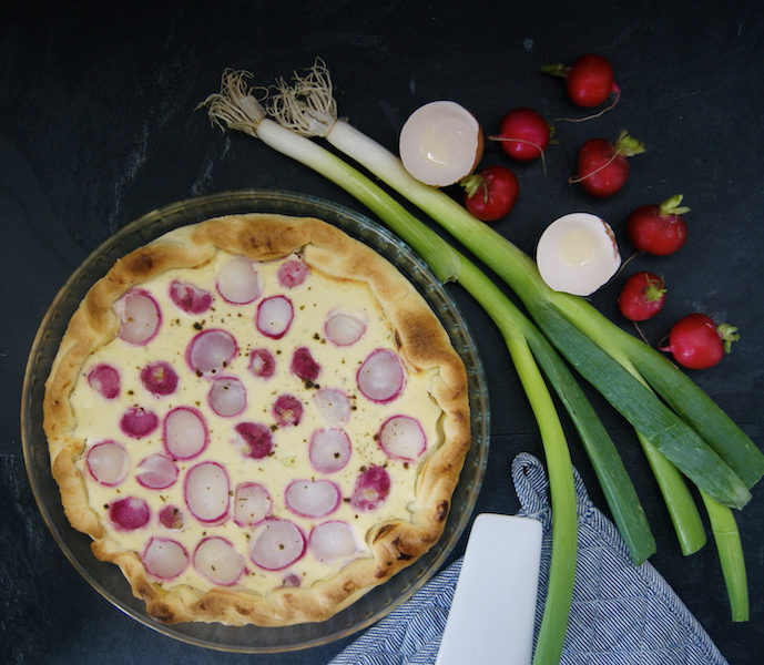 Quiche aux radis
