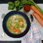 Soupe-repas au poulet, carottes et riz