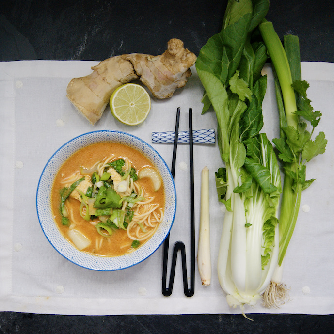 Souperepas ramen au poulet et au bok choy Menu to Shop